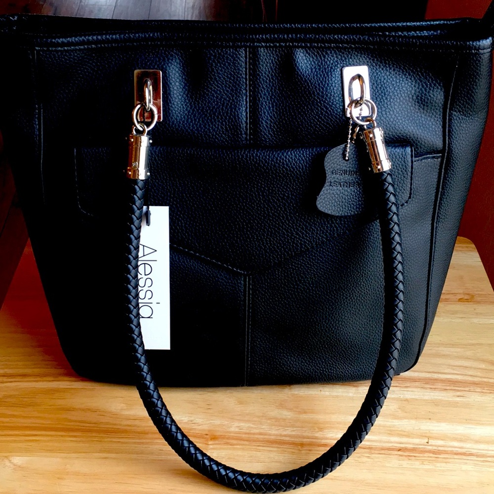 Black Leather Satchel